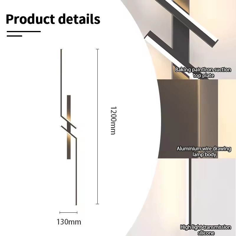 Luminária de parede LED moderna para interiores, luzes de parede para hotel, suporte de parede em alumínio preto e dourado