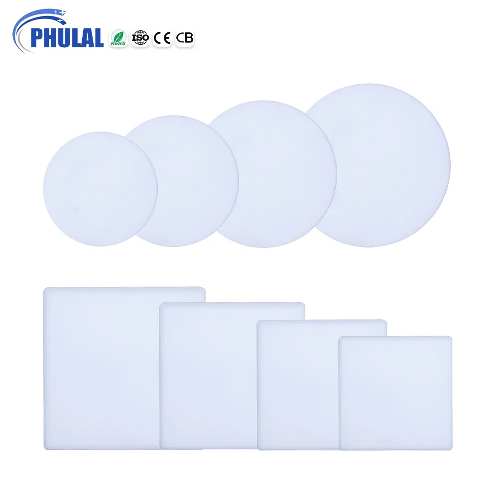 Lâmpada de Painel LED Redonda Quadrada Sem Moldura de Teto de Alta Qualidade Phulal Sem Flicker 18W 24W 36W 48W Luz De Painel LED
