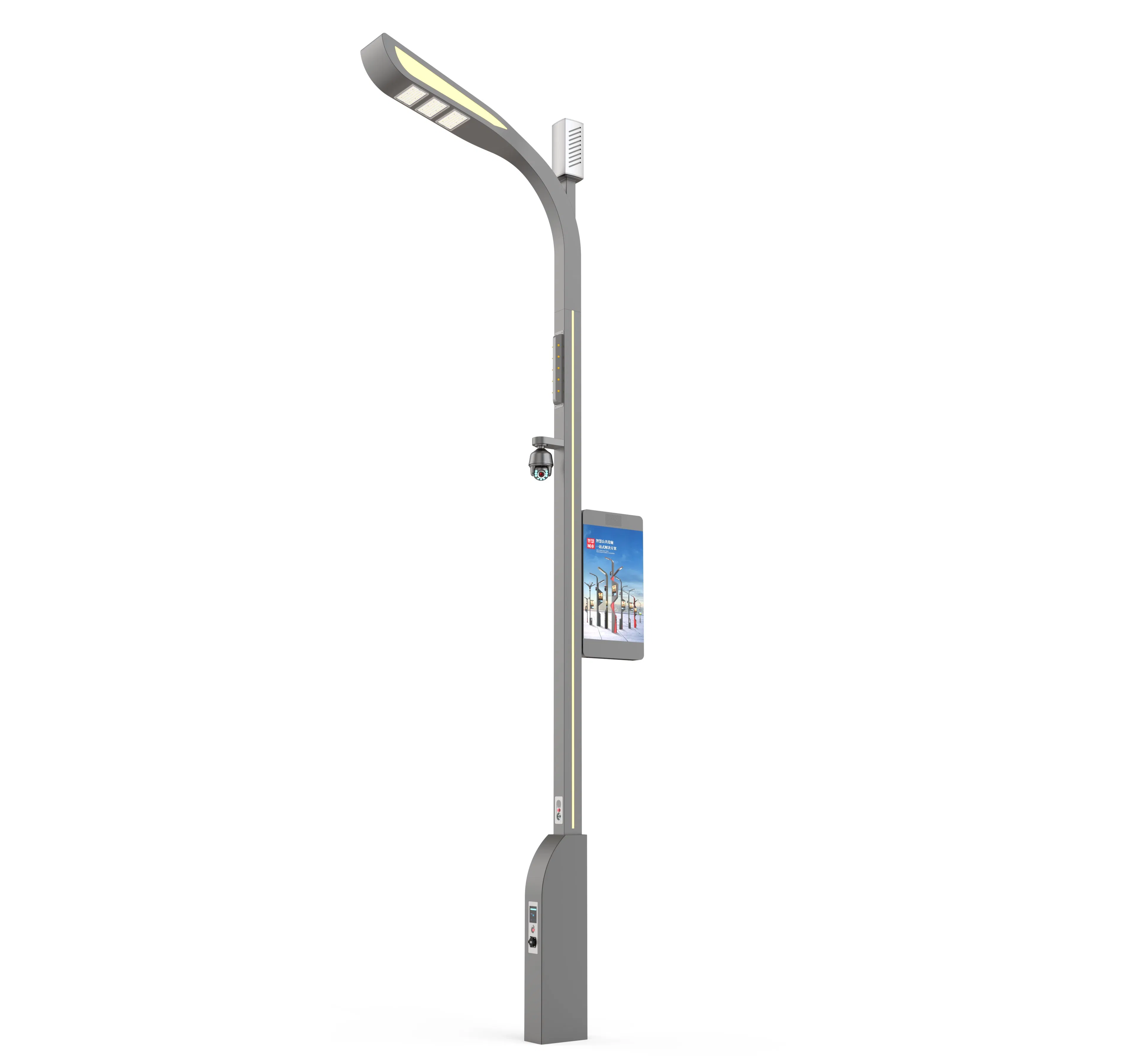 4G Câmera WiFi Tela LED Carregador EV Iluminação Monitoramento Poste Inteligente