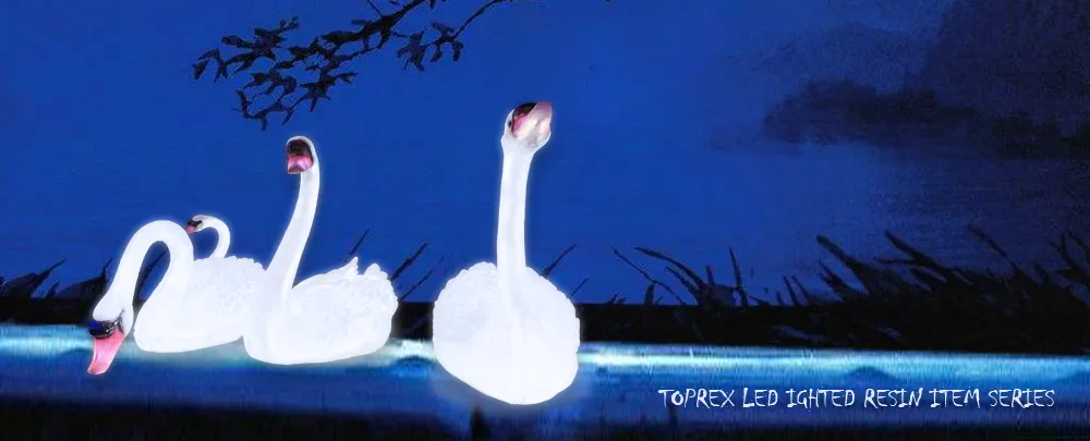 Exemplo de Aplicação da Lâmpada de Cisne de Resina