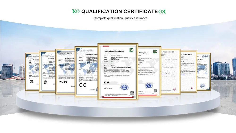 Certificados CE RoHS ISO
