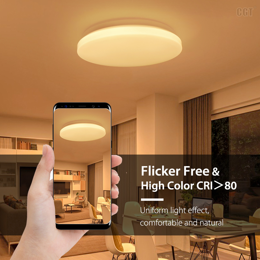 Luz de Painel Pendente LED para Casa com Controle Remoto e WiFi Inteligente Tuya