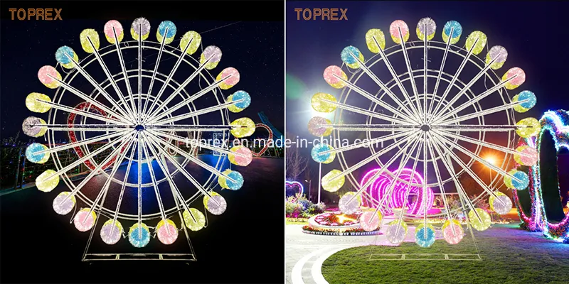 Iluminação de Roda Gigante Acrílica 3D
