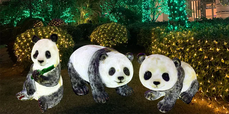 Escultura de Panda em Resina