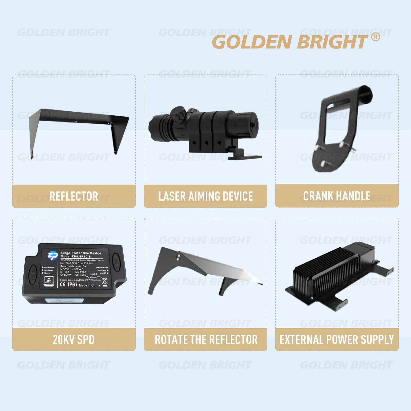 GB-FL06 Lâmpada de Inundação LED à Prova d'Água para Estádio 500W-1500W Iluminação Industrial Externa