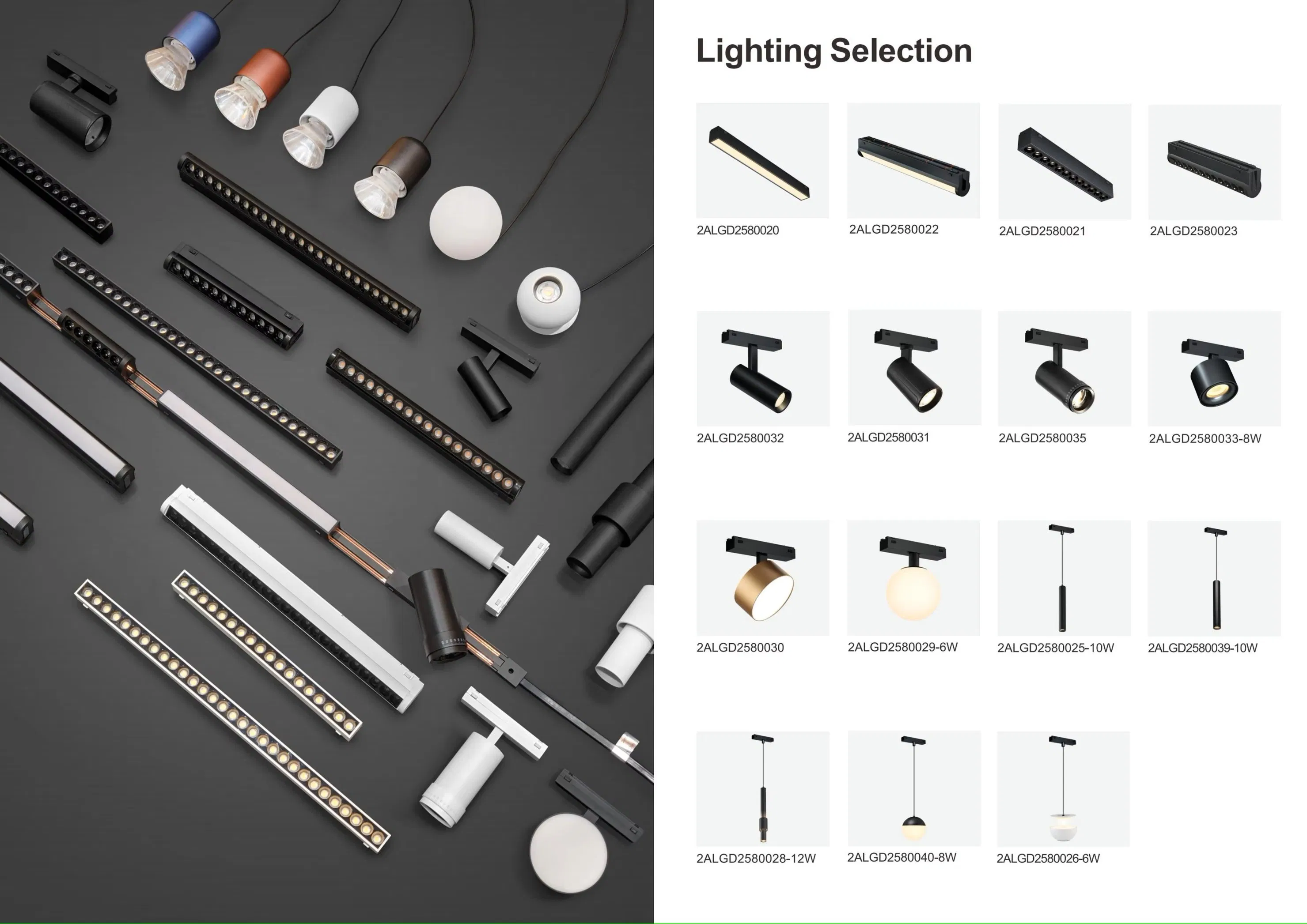 Sistema de Trilho Magnético Comercial Branco Preto em Alumínio Ajustável e Inteligente 48V Iluminação LED Magnética para Trilho
