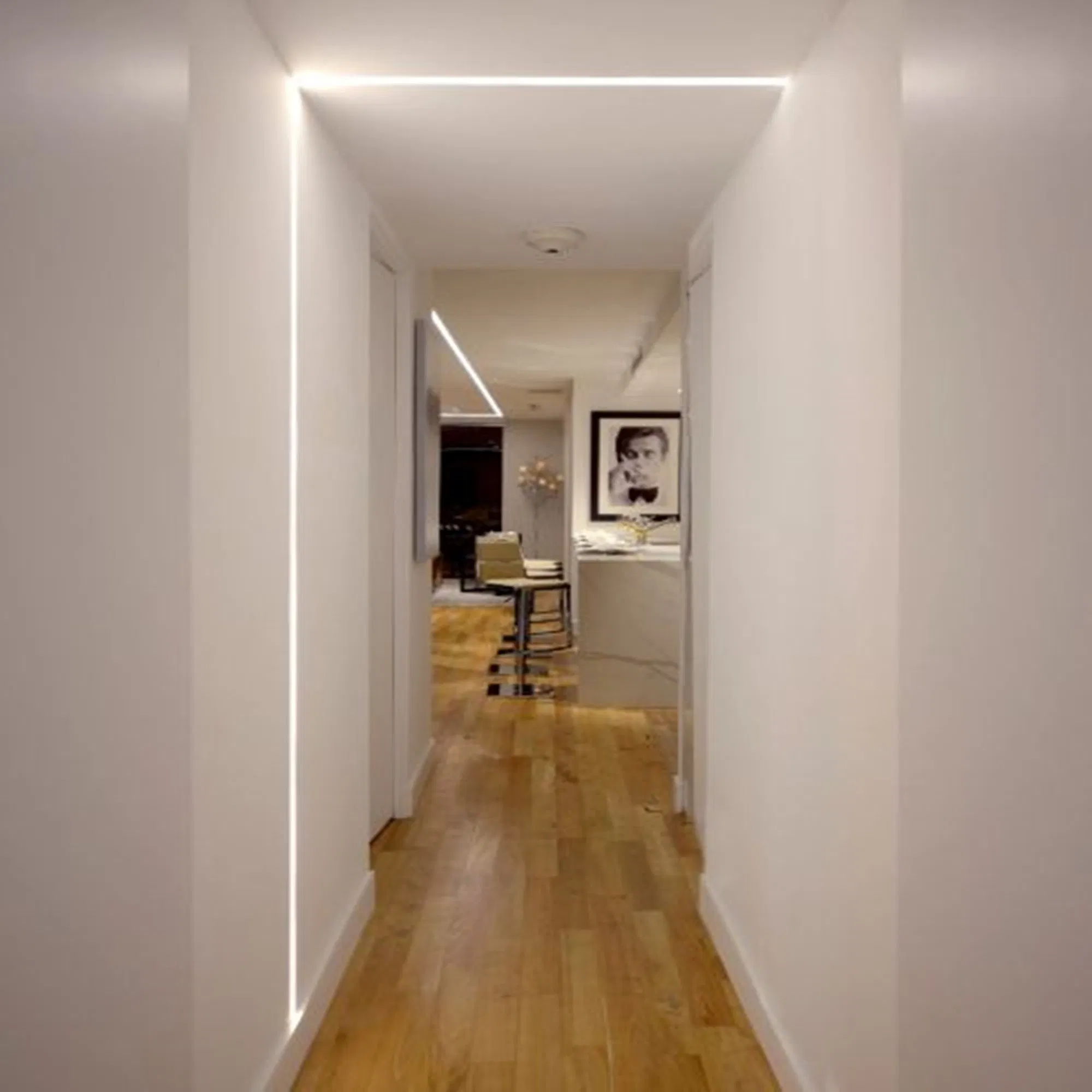 Luminária de Teto Recessada LED Personalizada com Forma Quadrada