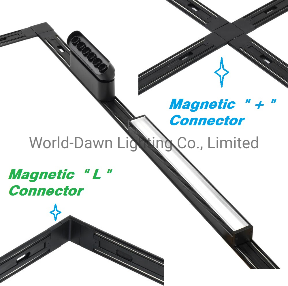 DC48V Holofote de Teto Magnético Ultra Fino Dimerizável CRI90 Luz Linear Direcionada LED
