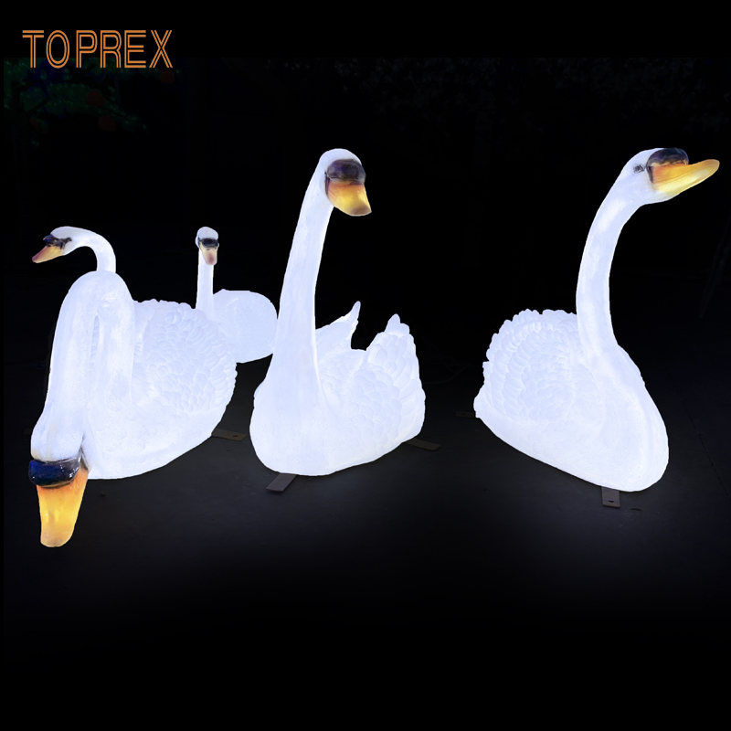 Lâmpada de Cisne de Resina Feita à Mão Toprex Luz Decorativa de Canto de Cama Presente Romântico Decoração de Casamento