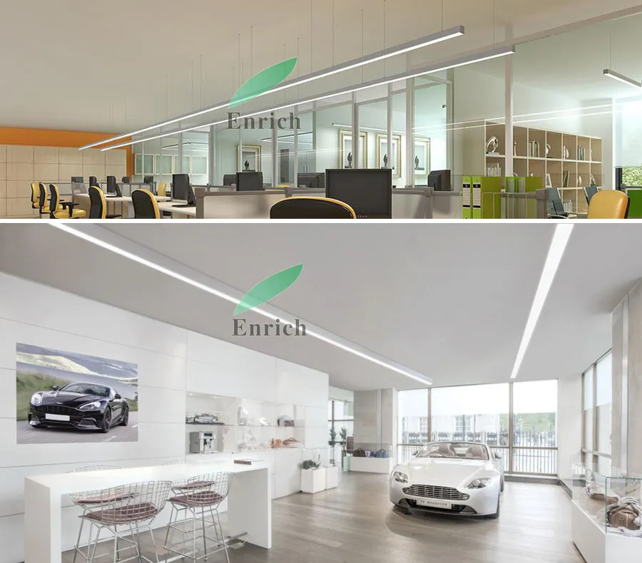 Luminária de Pendente Linear LED para Iluminação Interna
