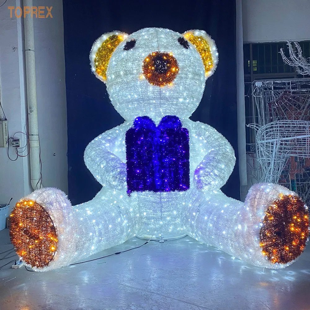 Lâmpada Externa Toprex Giant Projeto Decorações de Natal LED 3D Motivo Urso de Pelúcia Iluminação