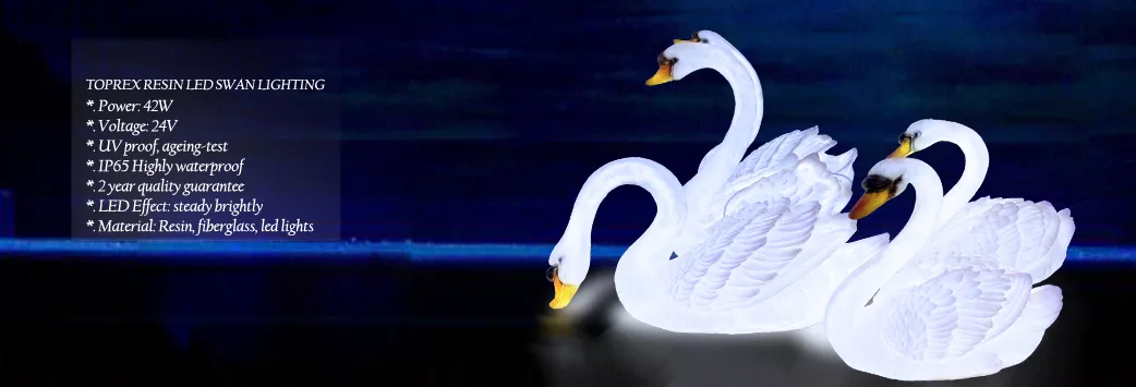 Lâmpada de Cisne de Resina Feita à Mão Luz Decorativa de Canto de Cama Presente Romântico Decoração de Casamento