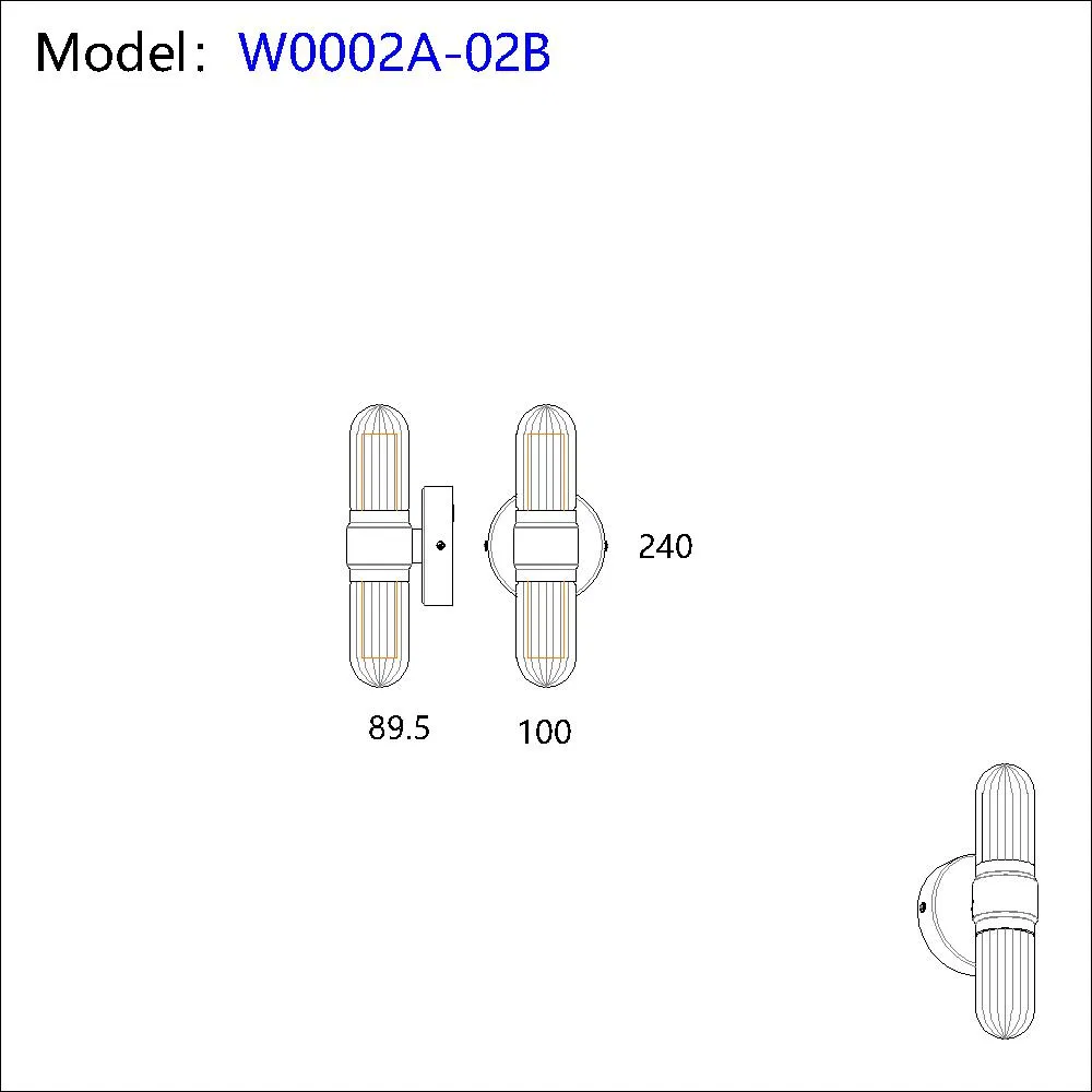 Luz Decorativa de Cabeça Dupla para Interior 5W 10W Iluminação LED à Prova d'Água para Luz de Parede
