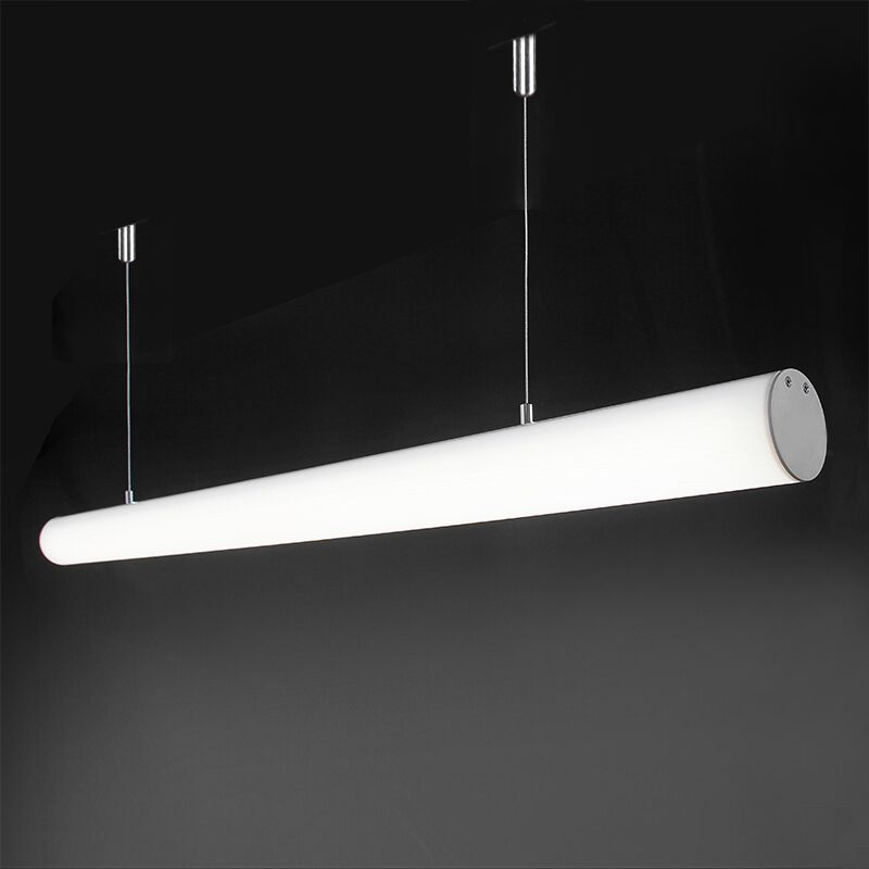 Luminária linear LED de alumínio extrudado em forma redonda de alta potência comercial