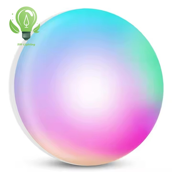 Lâmpada Inteligente RGB de Alta Potência com Economia de Energia Iluminação de Emergência Interior Bluetooth 85-265V Dob WiFi Interno Tuya Controle Remoto IC Luz Regulável E27 B22 Lâmpada LED