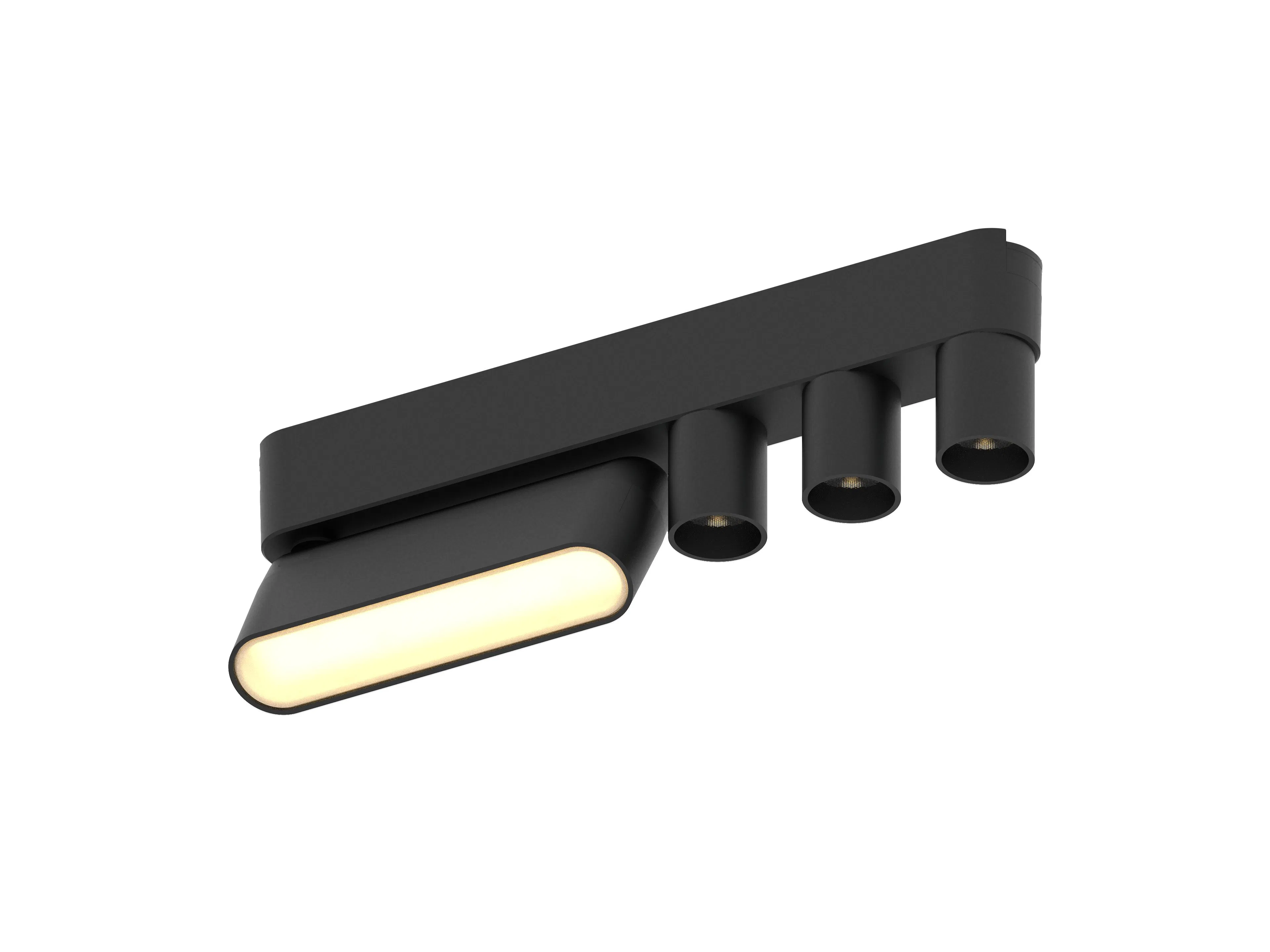 Lustre de Luz LED em Anel Moderno para Interior, Luz de Trilho LED em Alumínio