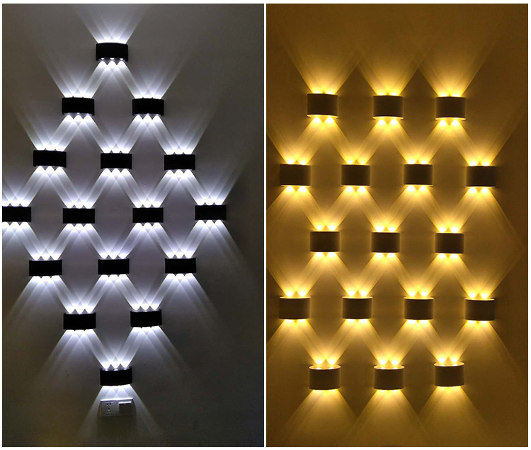 Projeto de Iluminação LED para Jardim, Luminária de Parede para Uso Externo, Economia de Energia, Luz de Cima para Baixo