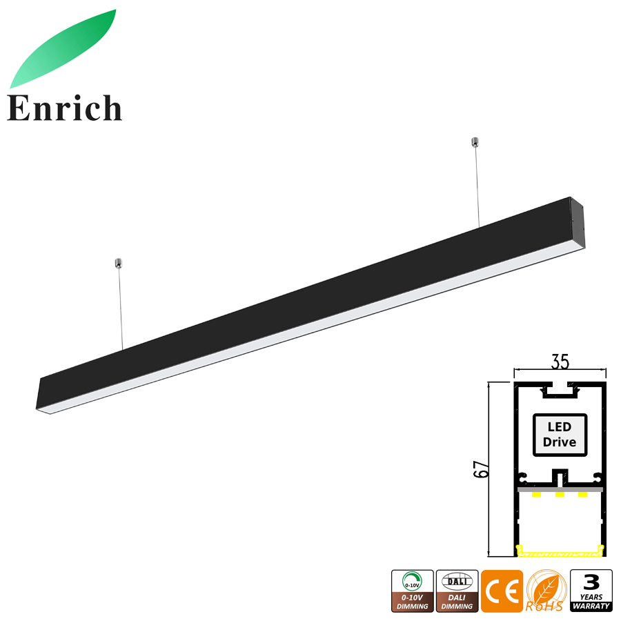 Luminária de Pendente Linear LED para Iluminação Interna