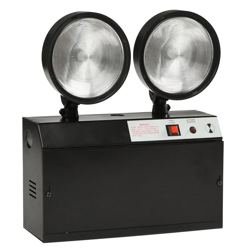 2 X 6W Iluminação de Emergência LED Twin Spot IP65 com Bateria Ni-CD