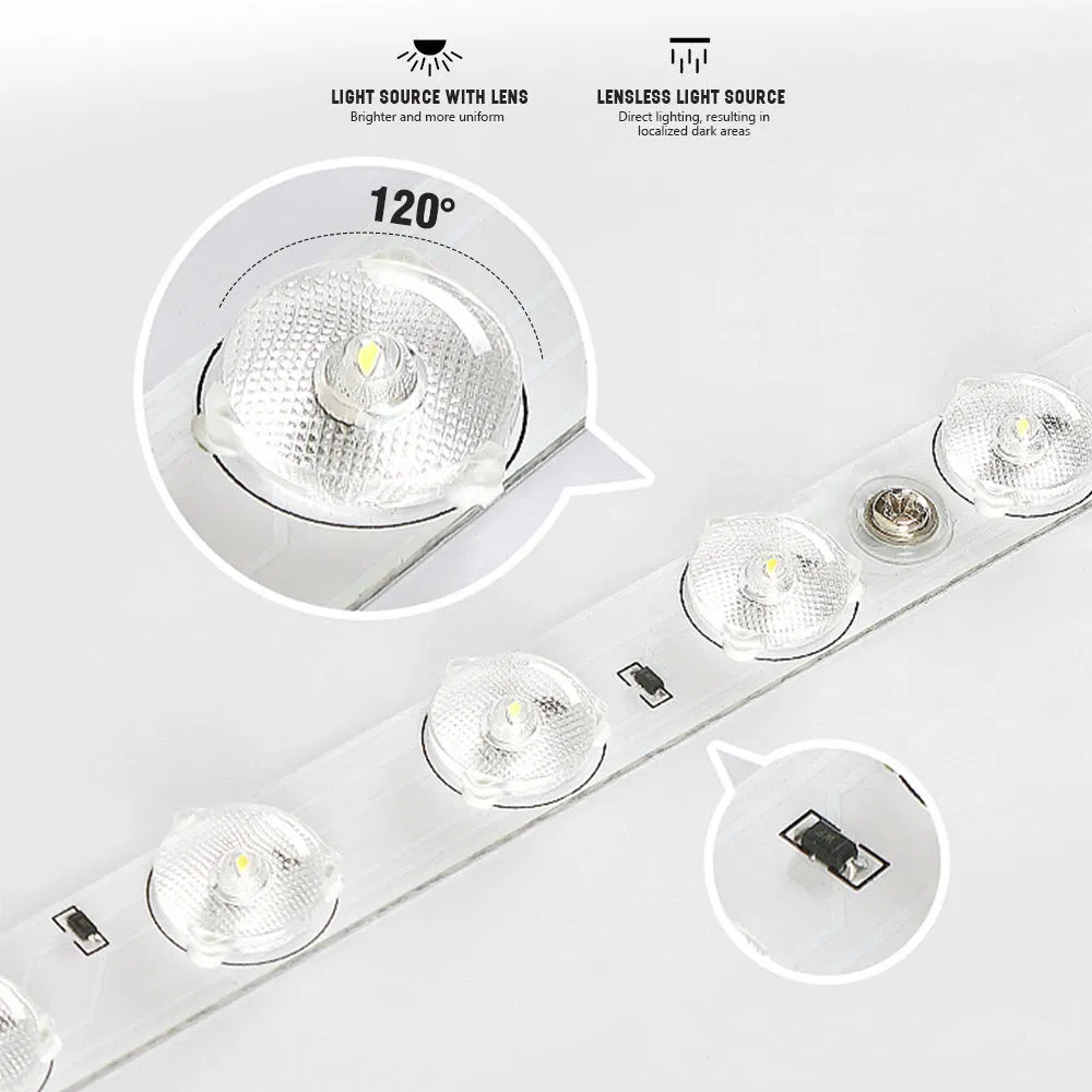 Painel de Luz LED Retroiluminado Elegante 60X60cm para Interiores de Escritórios