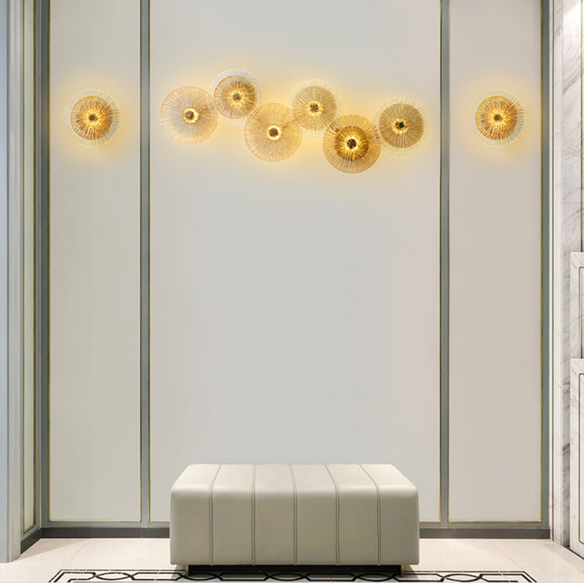 Luz de parede LED de vidro moderna, forma simples de folha de lótus, lâmpada de parede criativa (WH-OR-38)
