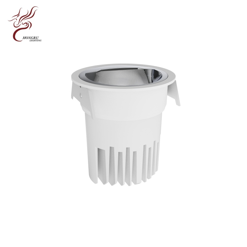 Downlight COB assimétrico versátil e holofote embutido polarizado LED