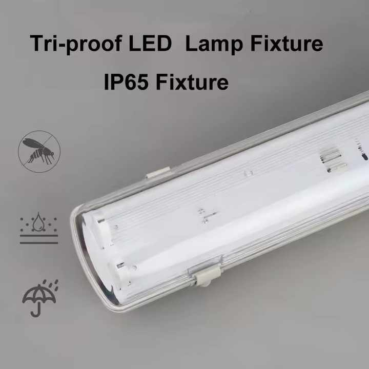 À prova d'água 1.2m 4FT IP65 Luz Linear Tri-Proof 18W 36W Fluorescente T8 Tubos LED Triproof