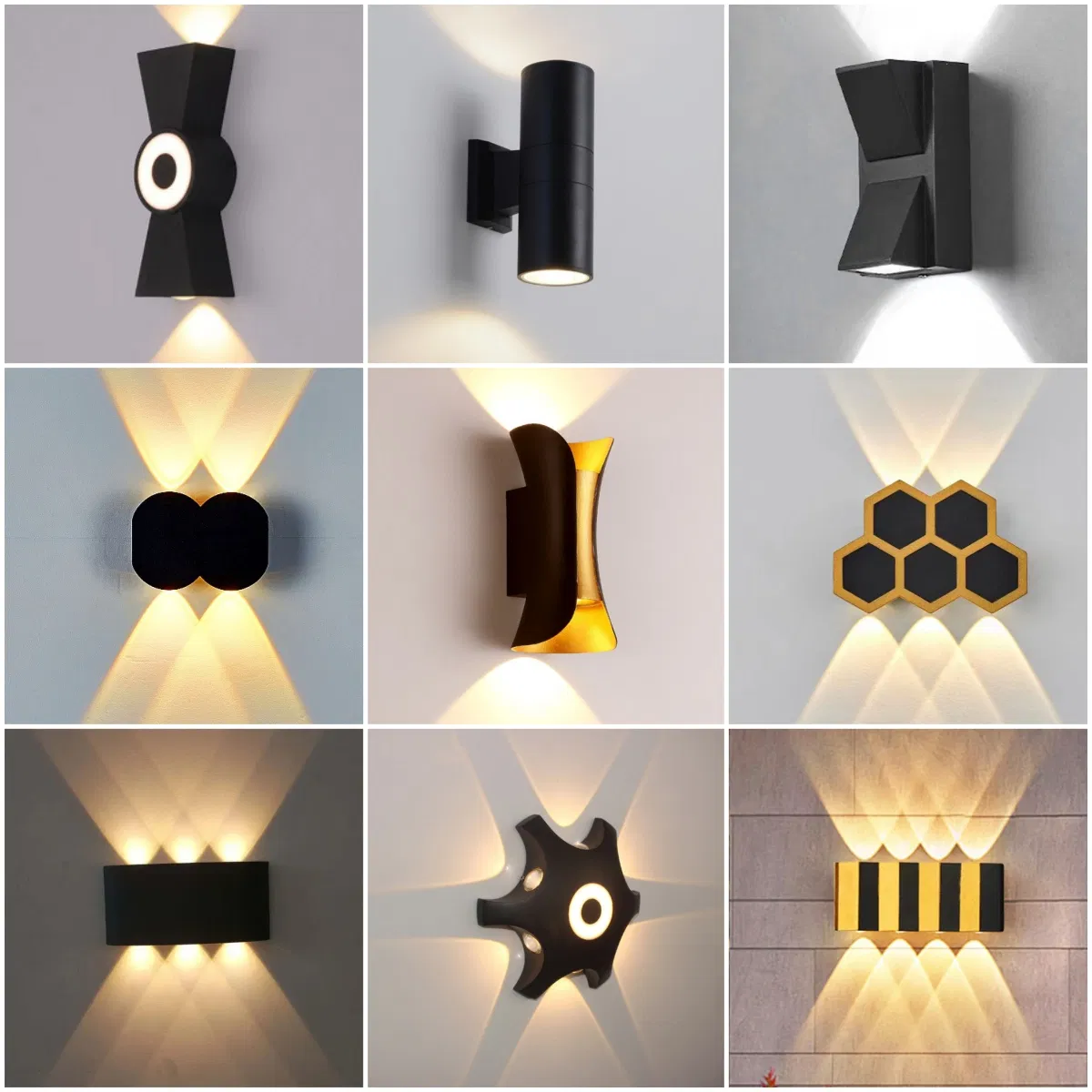 Luminária de parede vintage para interior e exterior, lâmpada LED para iluminação de casa e jardim