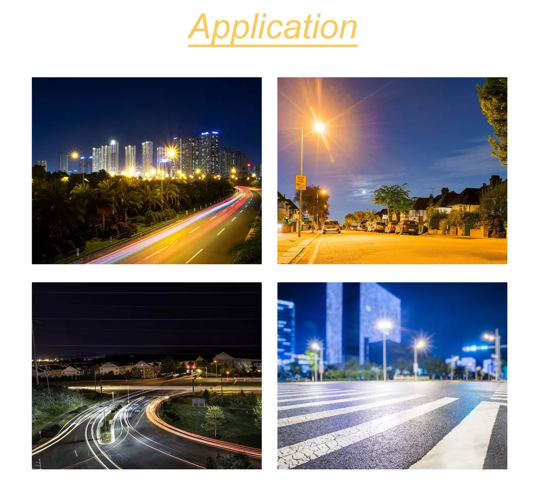Iluminação Pública Inteligente LED para Economia de Energia 4000K Controle Inteligente IP66 Lâmpada de Rua à Prova d'Água Solução de Luz para Estacionamento LED