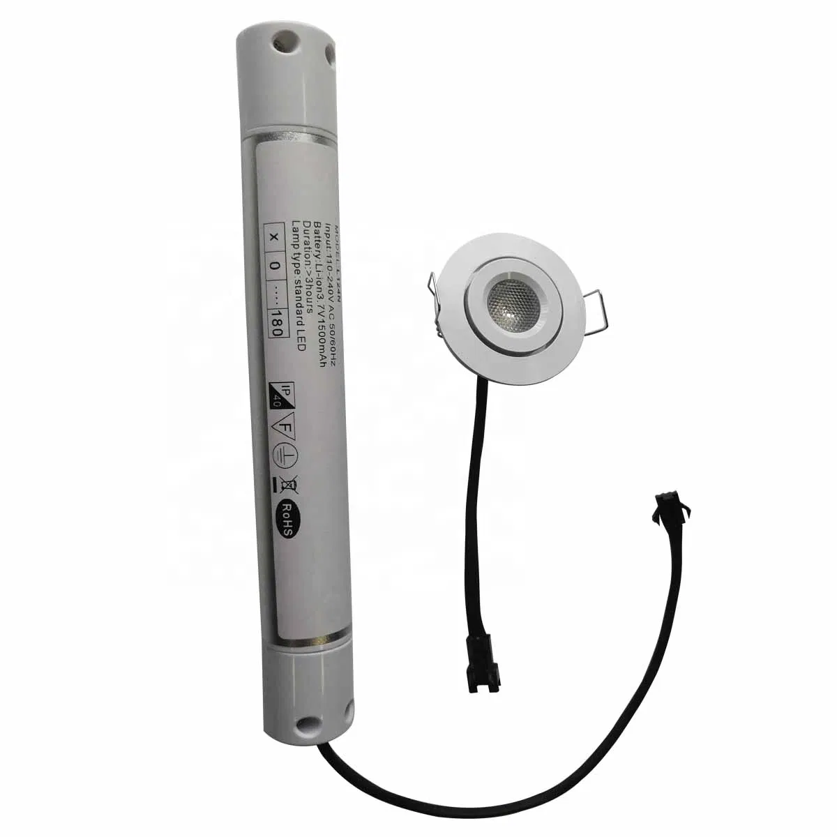 Iluminação de Emergência Recarregável LED Recessada no Teto de Alto Fluxo Luminoso 3W