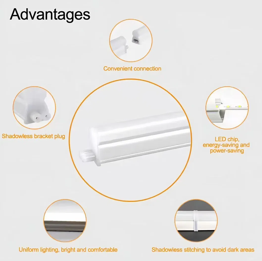 Lâmpada Tubular LED T5 Estrutura