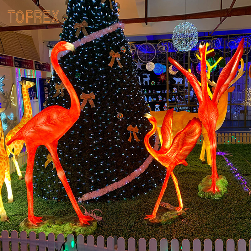 Luz Decorativa Flamingo Brilhante Toprex para Jardim e Decoração ao Ar Livre