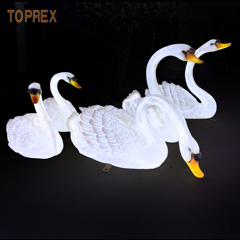 Lâmpada de Cisne de Resina Feita à Mão Toprex Luz Decorativa de Canto de Cama Presente Romântico Decoração de Casamento