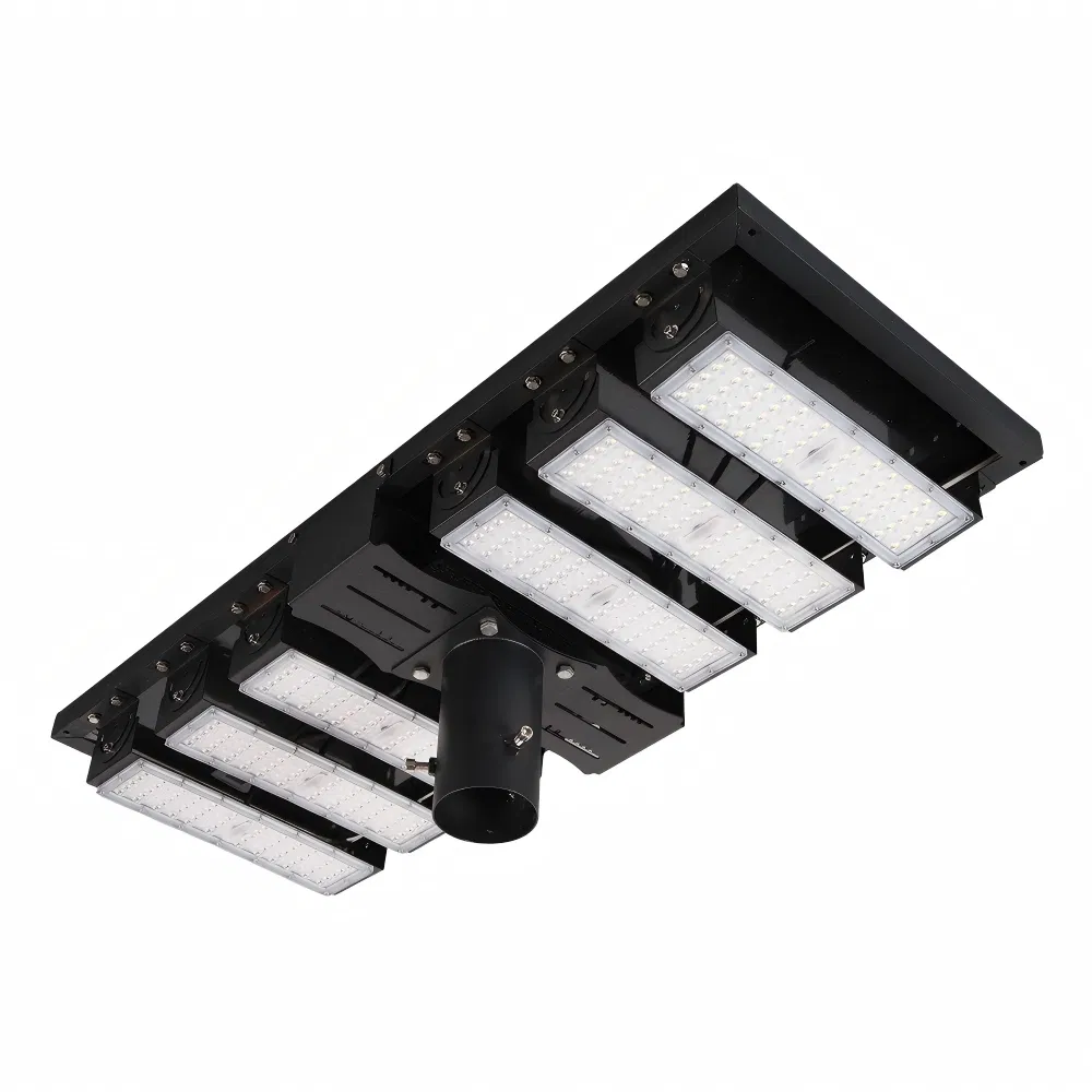 Luz de Rua Solar Integrada em Alumínio Espacial com 5054 LED de Alto Lúmen 160lm/W Lâmpada Ajustável