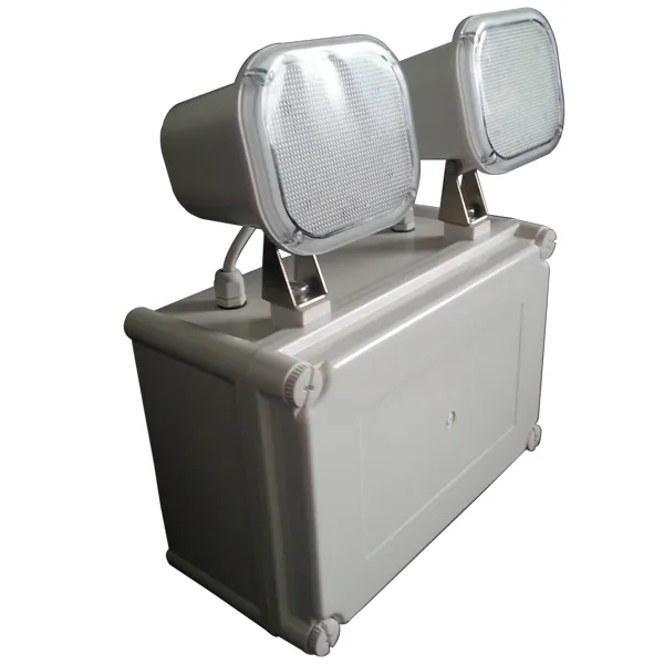 2 X 6W Iluminação de Emergência LED Twin Spot IP65 com Bateria Ni-CD