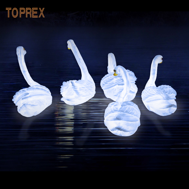 Lâmpada de Cisne de Resina Feita à Mão Toprex Luz Decorativa de Canto de Cama Presente Romântico Decoração de Casamento