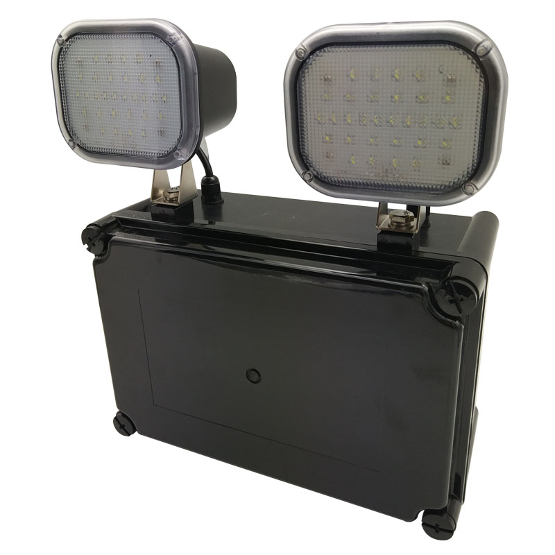 2 X 6W Iluminação de Emergência LED Twin Spot IP65 com Bateria Ni-CD