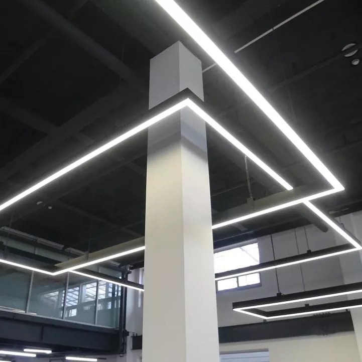 Luz Linear LED Suspensa em Alumínio para Interior 50X75mm Luminária Retangular