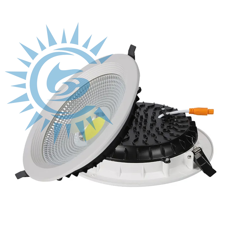 Luz de embutir LED COB de dupla cor em alumínio para engenharia, decoração de interiores, comercial