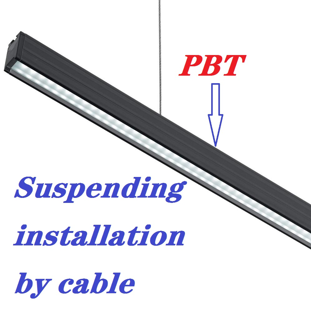 Candelabro Linkável para Corredor de Escritório em Casa Interno com Carcaça de PBT T8 Luz de Tubo Montada na Superfície Luz Linear LED Suspensa