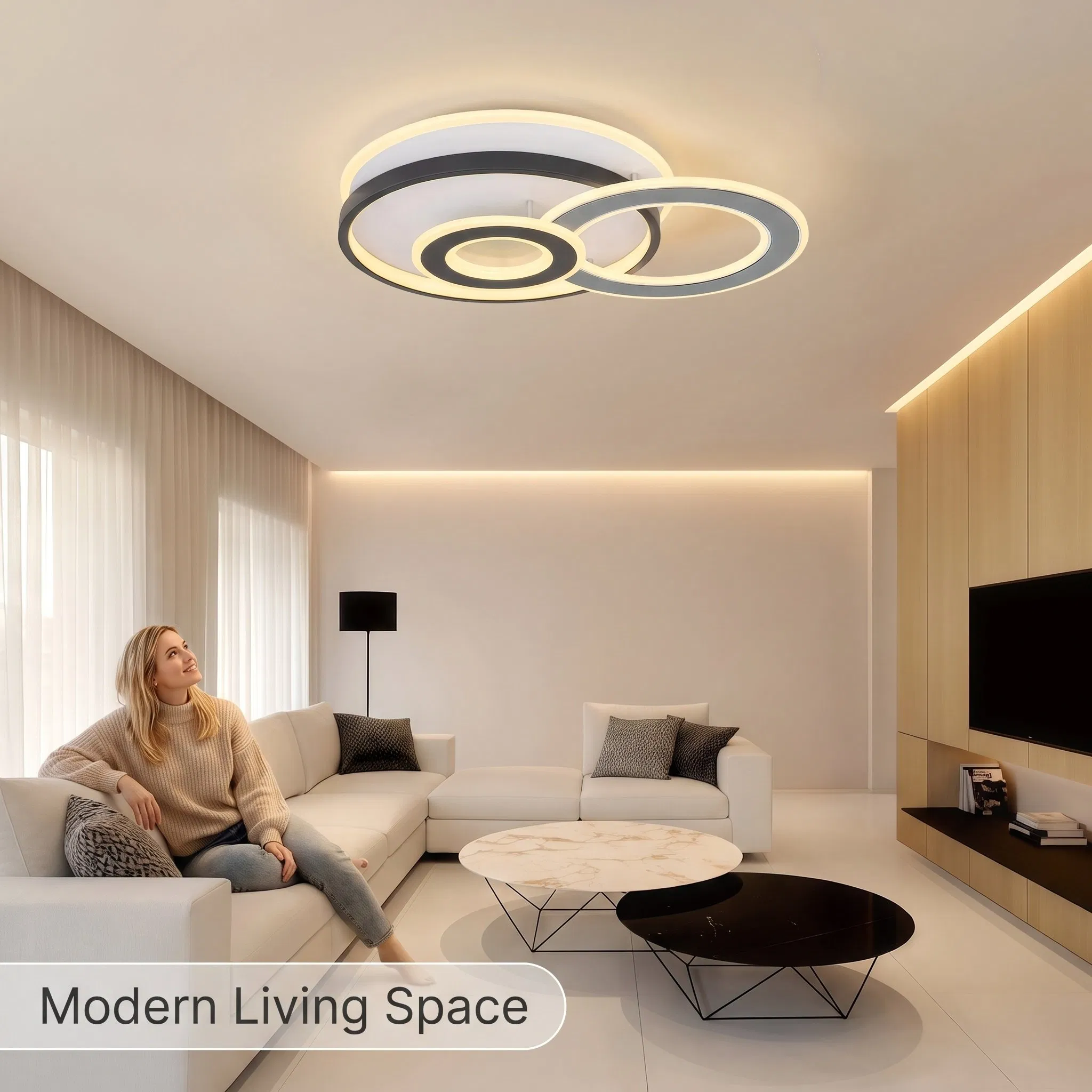 92W Inteligente 2.4G Controle Remoto WiFi APP Redondo &amp; Quadrado 3CCT Luminária de Teto Dimerizável Quarto Sala de Estar Lustre Controle de Parede Luz de Teto LED