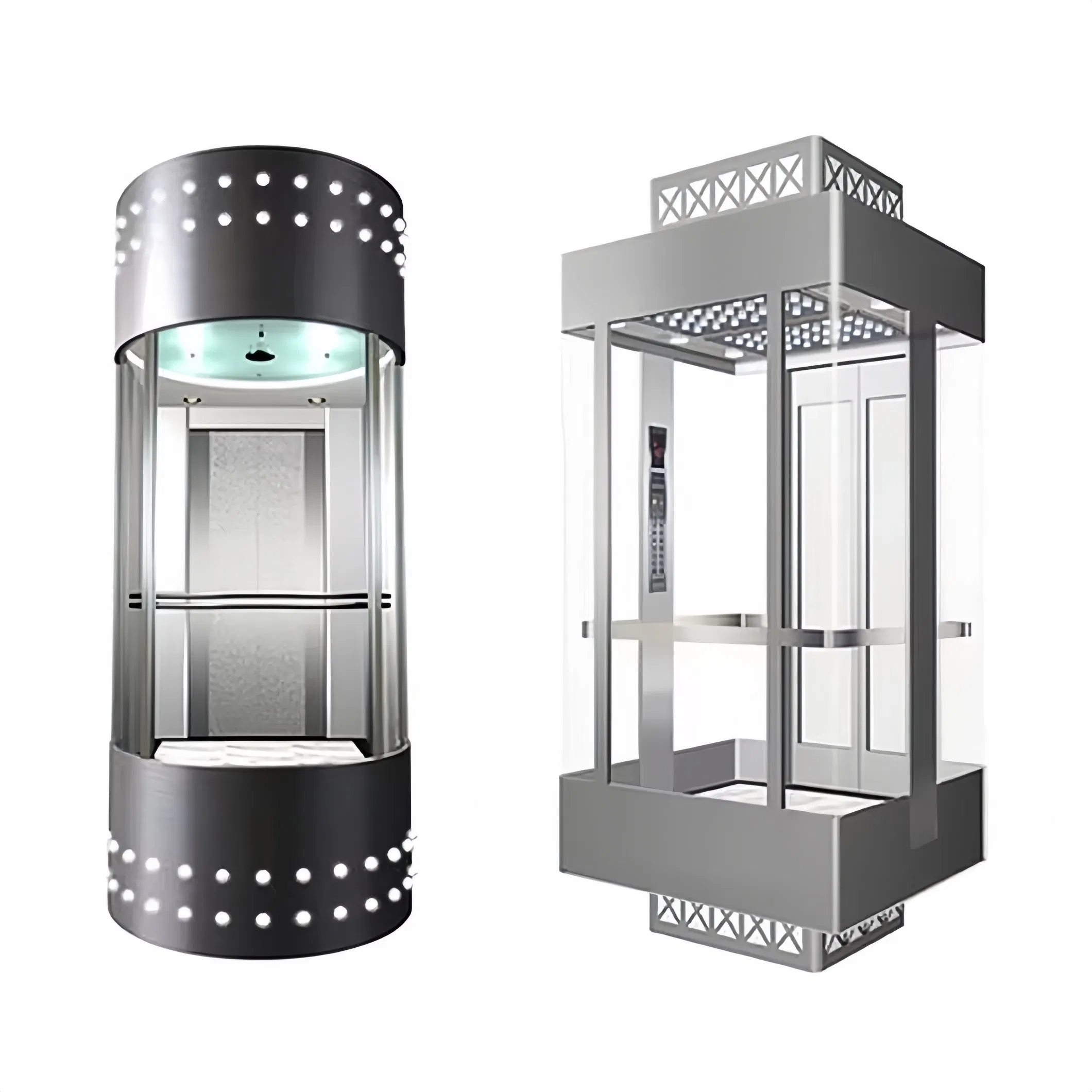 Public Transport Panoramic Elevator 1000kg 1.5m/S CE Certified Glass Observation Lift for Airport Metro Station
