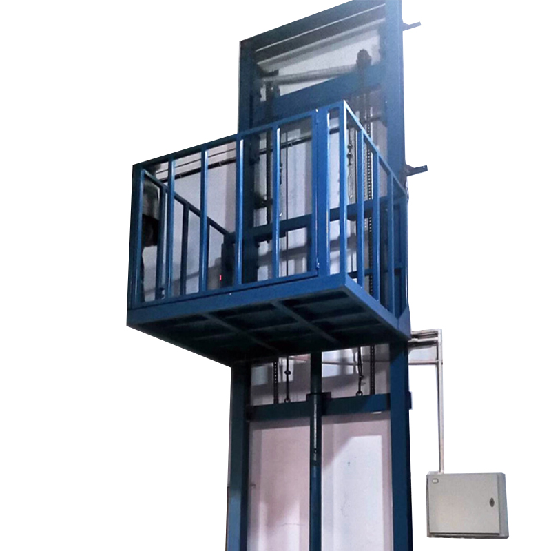 Warehouse Customized Steel Material Hydraulic Electric Heavy Duty Small Vertical Freight Elevator Platform Goods Lifter Guide Rail Floor Cargo Lift with CE