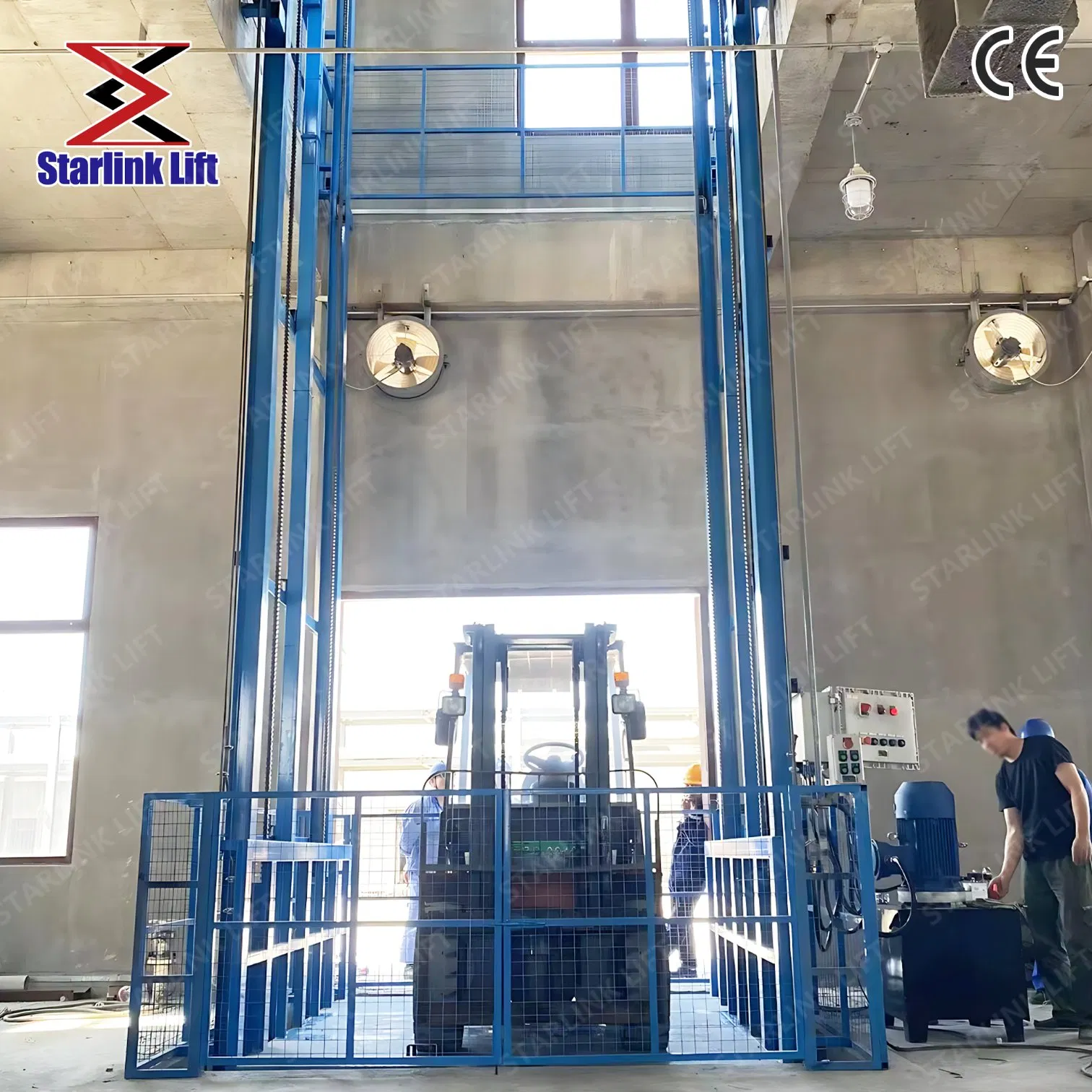 Customized Hydraulic Warehouse Cargo Lift with Load Capacities of 1000kg, 2000kg, 3000kg and 5000kg, Freight Elevator, Vertical Hydraulic Goods Lift