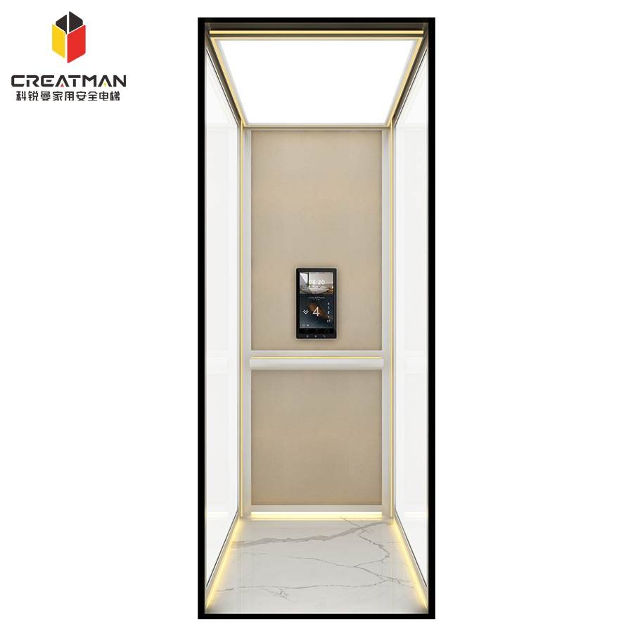 Small-Space 2-3 Floor Home Villa Sightseeing Elevator 400kg 2 Person