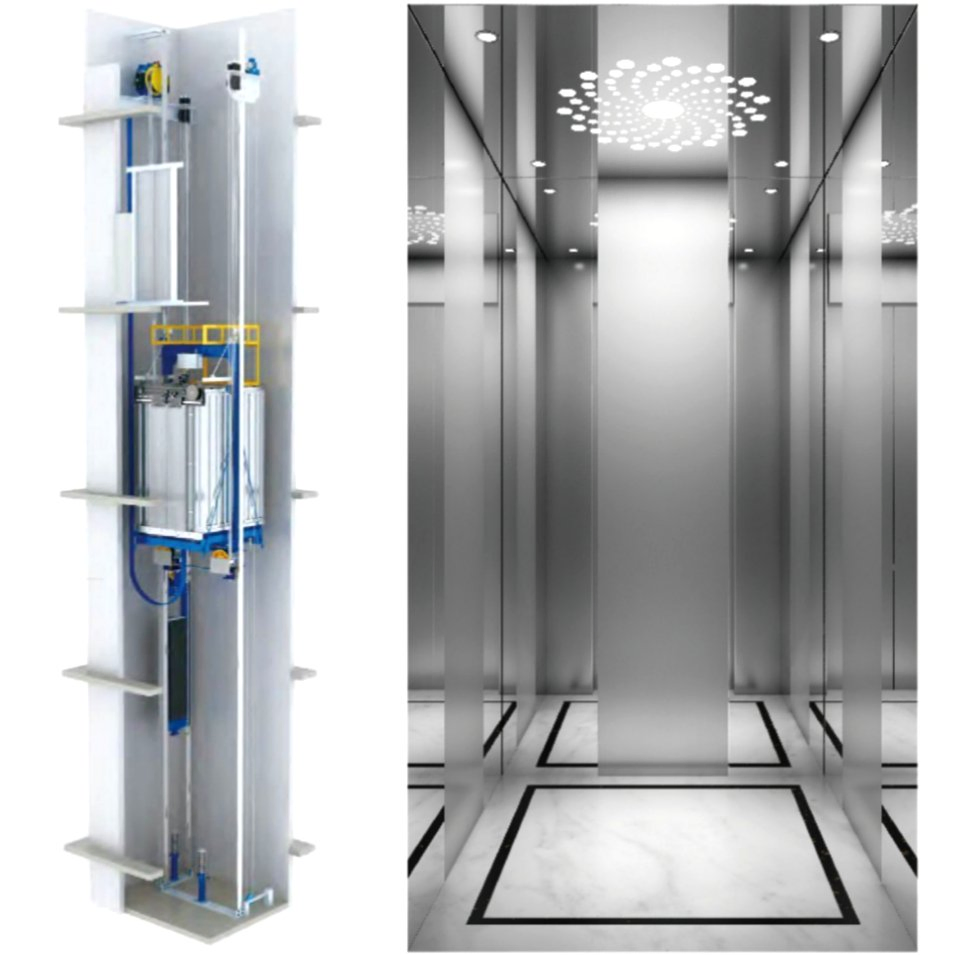 2-6 Floors 400kg/450kg/630kg Small Lift Elevators for Home Villa House Apartment