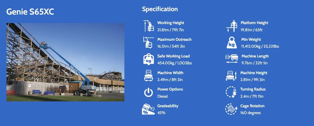 Genie S85xc Boom Lift Overview