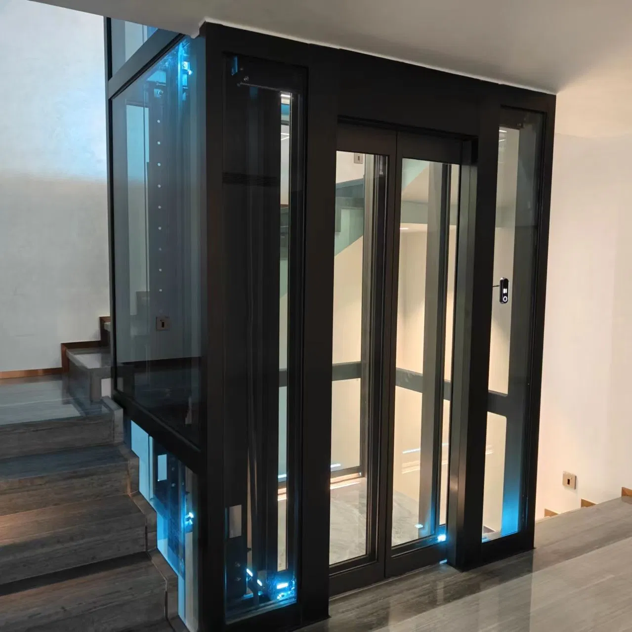 Factory Direct Sales Smart Control High-End Customized 2-6 Floor Indoor Small Villa Home Elevator Stair Chair Lift