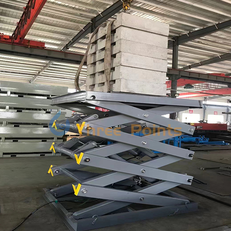 High Quality Hydraulic Fixed Scissor Cargo Lift Rotating Platform in Floor 1000kg Vertical Electric Scissor Platform Lift Table