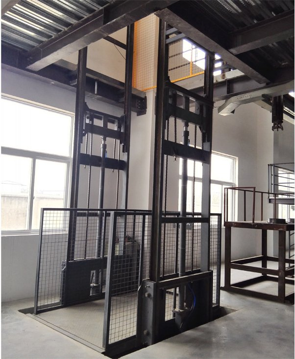 Warehouse Use Guide Rail Hydraulic Cargo Lifts Table Goods Work Platforms Freight Elevator Part